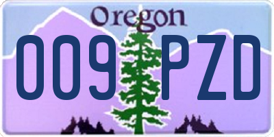OR license plate 009PZD