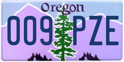 OR license plate 009PZE