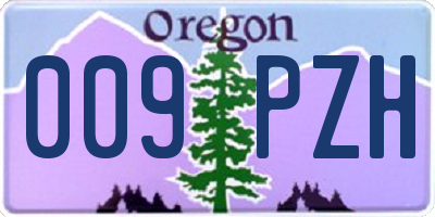 OR license plate 009PZH