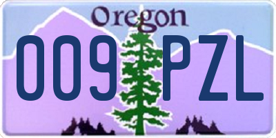 OR license plate 009PZL