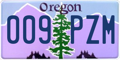 OR license plate 009PZM