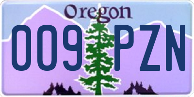 OR license plate 009PZN