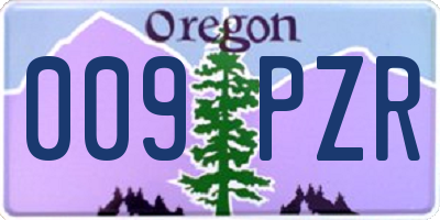 OR license plate 009PZR