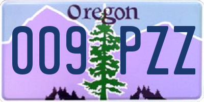 OR license plate 009PZZ