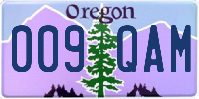 OR license plate 009QAM