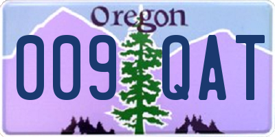 OR license plate 009QAT