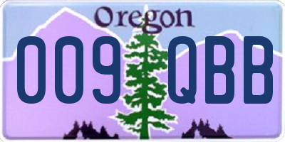 OR license plate 009QBB