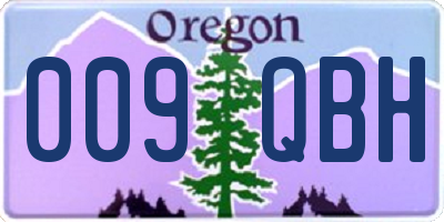 OR license plate 009QBH