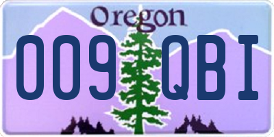 OR license plate 009QBI