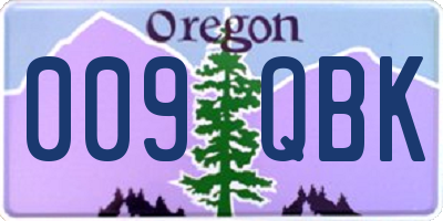 OR license plate 009QBK
