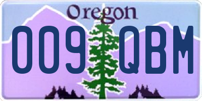 OR license plate 009QBM