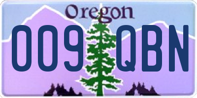 OR license plate 009QBN