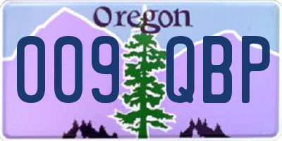 OR license plate 009QBP