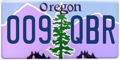 OR license plate 009QBR