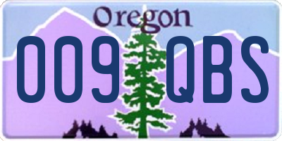 OR license plate 009QBS