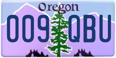 OR license plate 009QBU
