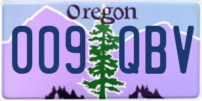 OR license plate 009QBV