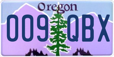OR license plate 009QBX