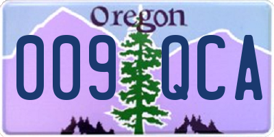OR license plate 009QCA