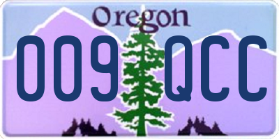 OR license plate 009QCC