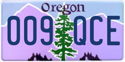 OR license plate 009QCE