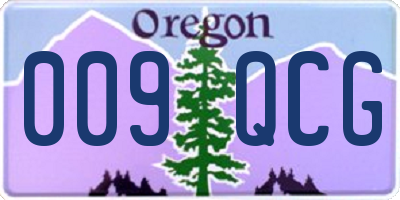 OR license plate 009QCG