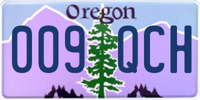 OR license plate 009QCH