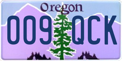 OR license plate 009QCK