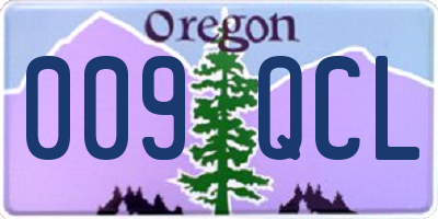 OR license plate 009QCL