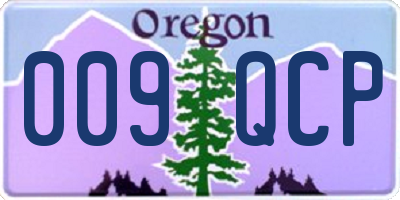 OR license plate 009QCP