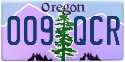 OR license plate 009QCR