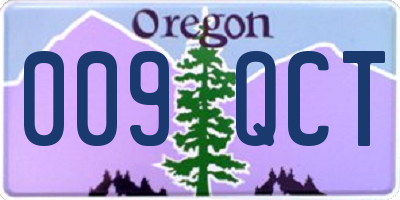 OR license plate 009QCT