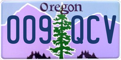 OR license plate 009QCV