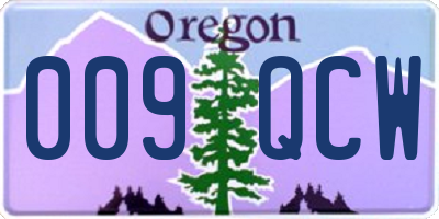 OR license plate 009QCW