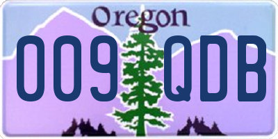 OR license plate 009QDB