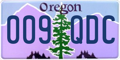 OR license plate 009QDC