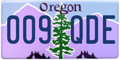 OR license plate 009QDE