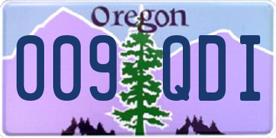 OR license plate 009QDI