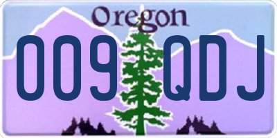 OR license plate 009QDJ