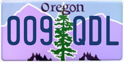 OR license plate 009QDL