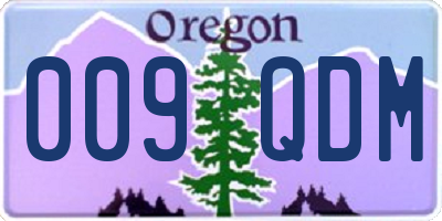 OR license plate 009QDM