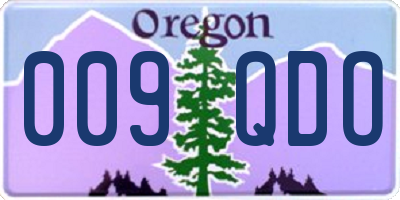 OR license plate 009QDO