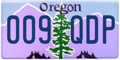 OR license plate 009QDP