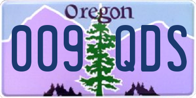OR license plate 009QDS