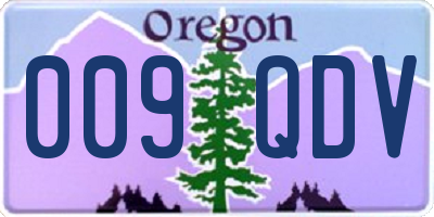 OR license plate 009QDV