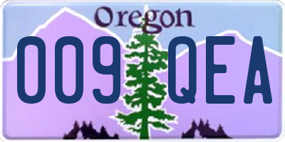 OR license plate 009QEA