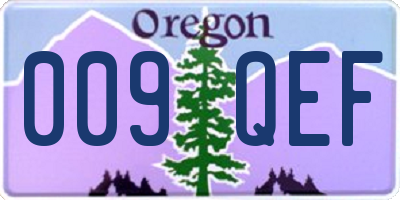 OR license plate 009QEF