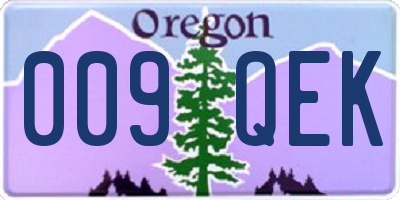 OR license plate 009QEK