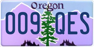 OR license plate 009QES