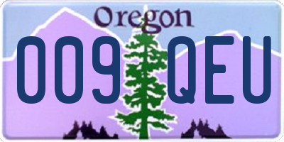 OR license plate 009QEU